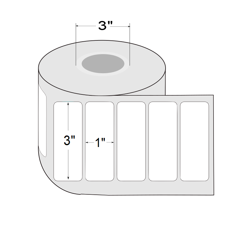 3" x 1" Thermal Transfer Labels