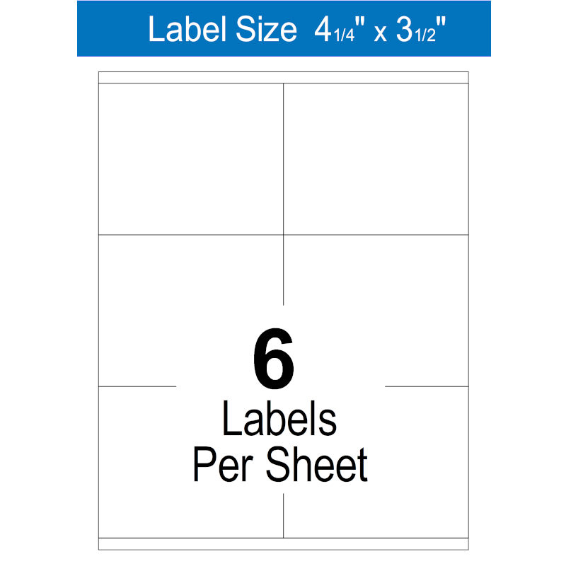 4.25" x 3.5" Laser Labels