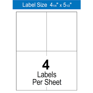 4.25" x 5.5" Laser Labels