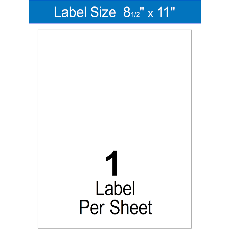 8.5" x 11" Laser Labels