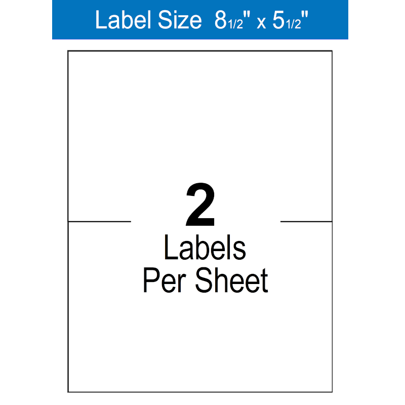 8.5" x 5.5" Laser Labels