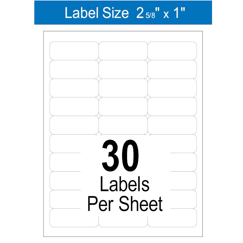2.625" x 1" Laser Labels