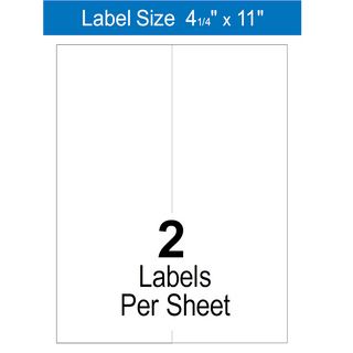 4.25" x 11" Laser Labels