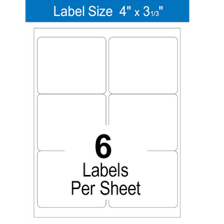 4" x 3.33" Laser Labels