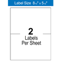 8.5" x 5.5" Laser Labels